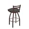 Holland Bar Stool Co 30" Low Back Swivel Bar Stool, Bronze Finish, Canter Storm Seat 41130BZ004 - alternate 3